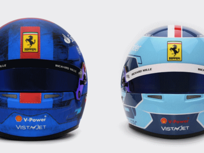 Ferrari показали шлема Леклера и Сайнса для Гран-При Майами